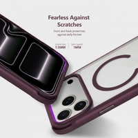 Étui magnétique en stock, protection transparente étanche 17 Echo Tec pour téléphone, anti-chute 3M, anti-rayures, TPE TPU, compatible charge sans fil, protection caméra