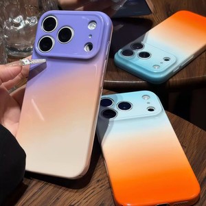 การไล่ระดับสีทะเลสีส้มเหมาะสำหรับ iPhone 17 Pro Max/16เคสโทรศัพท์แบบฟิล์มกันกระแทก - Product Image 5