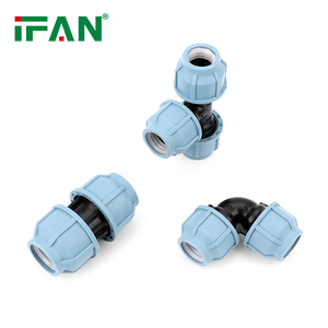 IFAN Hot Bán phụ kiện HDPE ISO 4427 20-63 Mét ánh sáng màu xanh HDPE nén phụ kiện PN10 tất cả các hình dạng PP phụ kiện - Product Image 4