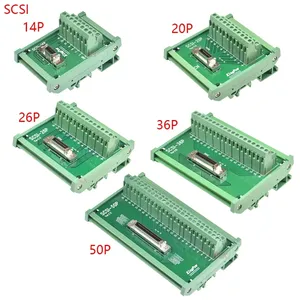 MDR Servo SCSI Konektor 14/20/26/36/50 Pin Perempuan Plug BLOK Breakout Terminal Papan Adapter SCSI14 SCSI20 SCSI26 SCSI50