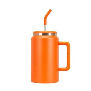 Wholesale Custom 50oz <b>Large</b> Capacity 304 Stainless Steel Travel Car Vacuum Flask Tumbler <b>Cup</b> Mug with Handle - Product Image 1