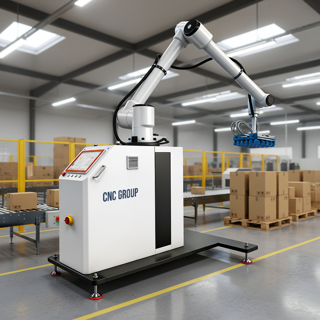 CNC GROUP Construction Palletizing Robot 400kg Continuous Handling PLC 2KW 220V/380V Pneumatic Drive Motor IP54 1 Year Shandong