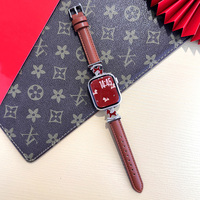 Correa de Reloj XCTSW 2026 Nueva con Brillantes, de Cuero de Poni, Unisex, Correa de Cuero Genuino, Estilo Deportivo, Hebilla Plegable Compatible