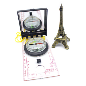 Mini placa Base acrílica portátil, brújula, práctica regla de mapa de mano, espejo, guía de navegación deportiva, puntero de compañero de caminata perfecto - Product Image 6