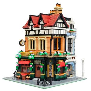 10350 <span class=keywords><strong>Tudor</strong></span> esquina ladrillos estándar modelo Moc casas modulares bloques de construcción vistas a la calle arquitectura juguete niños 3266 unids/set - Product Image 1