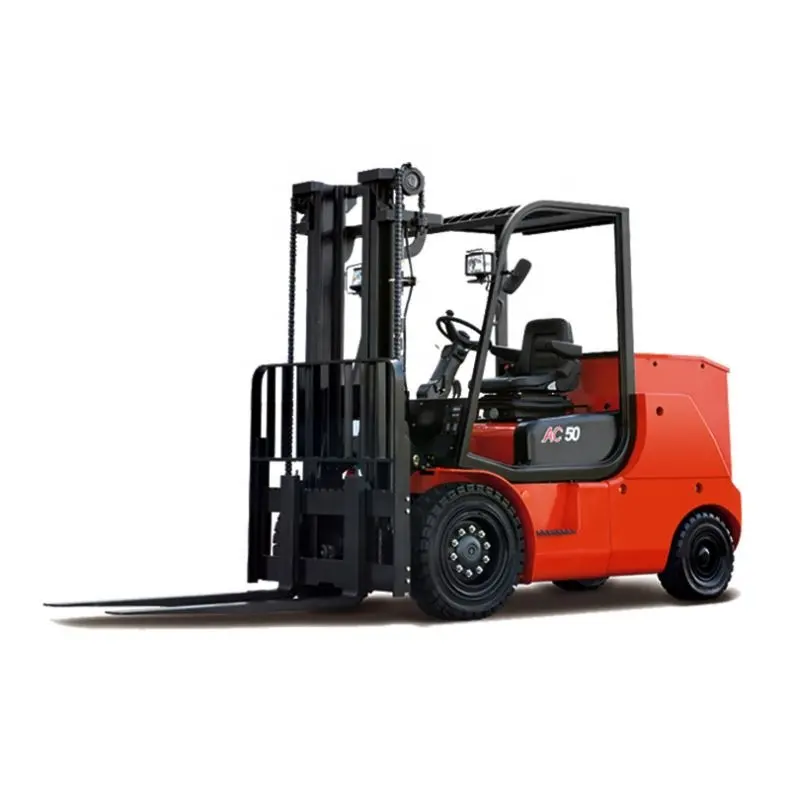 China Professional manufacture electric forklift 5 T lithium forklift model CPD50 with push with load stabilizer