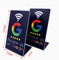 Tarjeta NFC Programable y Reescribible con Código QR para Menú de Reseñas en Redes Sociales, Soporte NFC para Reseñas de Google