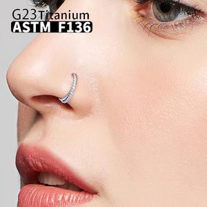 Anting Hidung <span class=keywords><strong>Titanium</strong></span> Zirkon G23 ASTM F136 Grosir, Perhiasan Tubuh Unisex untuk Pernikahan, Labret, Tragus, Tulang Rawan - Product Image 3