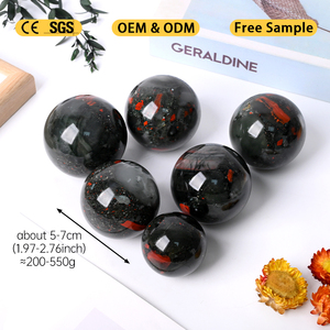 Boule de cristal de guérison naturelle de haute qualité, sphère de cristal de pierre de sang africaine pour la décoration - Product Image 1