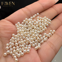 Alto brillo 2-6mm 3A perla Akoya de agua dulce redondo blanco colgante de lujo pendientes de tuerca perlas sueltas naturales Uso de joyería