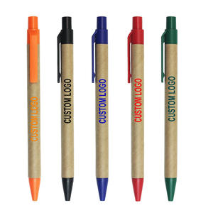 New Promotional Gift Biodegradable Recycled Paper Ball <b>Pen</b> Custom logo Eco-friendly Click <b>Pen</b> - Product Image 3