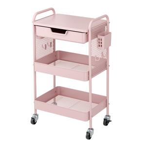 Chariot de rangement multi-usages à 3 niveaux avec tiroir, OEM/ODM, pour panneaux perforés, idéal pour le bricolage - Product Image 2