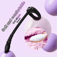 Anneau vibrant en silicone écologique pour homme, télécommande sans fil via APP, pour usage anal, avec perles et fonction de blocage du sperme