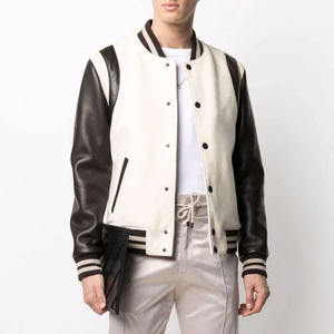 Chaqueta de béisbol universitaria de última moda para hombre, fabricante de chaquetas varsity de cuero y lana transpirables, personalizadas, de talla grande, para invierno. - Product Image 2