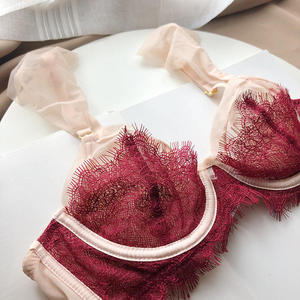 Soutien-gorge push-up ultra-fin sexy en dentelle, grande taille, pour femmes, avec bretelles fixes – Nouveauté très prisée - Product Image 6