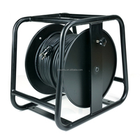 ABCCABLS Enrouleur de câble multiprise Schuko 4 voies avec fiche UE, bobine de câble d'alimentation robuste pour scène 3*4mm² 50m