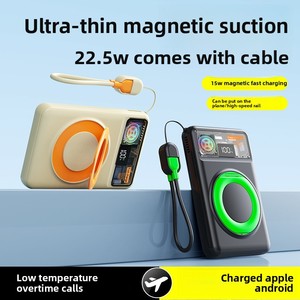 พาวเวอร์แบงค์แม่เหล็กแบบพกพา รุ่นใหม่ปี 2026 ความจุ 10000mAh ชาร์จเร็ว 22.5W พร้อมที่วางโทรศัพท์/หน้าจอ LED - Product Image 6