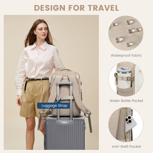 LOVEVOOK Mochila <span class=keywords><strong>de</strong></span> viaje para computadora portátil <span class=keywords><strong>de</strong></span> 17 "a la moda con 3 cubos <span class=keywords><strong>de</strong></span> embalaje Mochila impermeable aprobada por vuelo grande Weekender Daypack - Product Image 5
