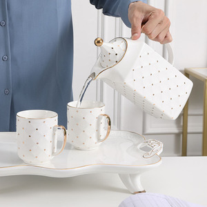 Tazza teiera con vassoio di vendita diretta regalo di famiglia pratico di latte di ceramica tazza di caffè <span class=keywords><strong>set</strong></span> - Product Image 6