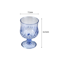 Verres à vin vintage vert foncé en plastique de 7oz verres à boire verrerie de mariage incassable gobelets d'eau en cristal pour mariage