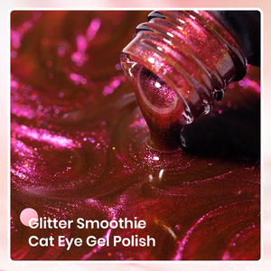 Vernis gel magnétique rose pour les yeux de chat: effet chatoyant étoilé, formule de trempage à la mode pour les manucures de salon et de maison - Product Image 3