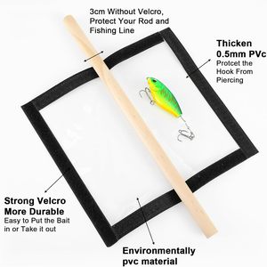 <span class=keywords><strong>MAQUITA</strong></span> 20PCS Housses transparentes en PVC pour leurres de pêche, protection des animaux domestiques, sécurité des pêcheurs, rangement des hameçons tranchants 10L - Product Image 3