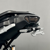 Support de plaque d'immatriculation de moto Teco Tracer 9 GT+ Plus avec éclairage LED en acier inoxydable noir Garantie de remplacement de 10 ans