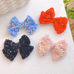 Accesorios para el Cabello para Niñas, Pinza de Pico de Pato con Lazo de Lentejuelas, Diseño Brillante y Dulce, Pinza para el Cabello al por Mayor, Hermosa Pinza para Flequillo - Product Image 1