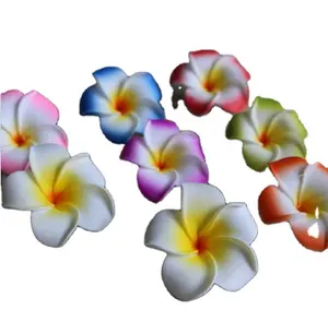 Wholesale Artificial Foam Frangipani Foam Plumeria Flowers With Clip