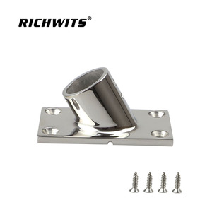 RICHWITS Stainless Steel 60 Degree Square Tube Base For <b>Yacht</b> Railing Marine Hardware - Product Image 2