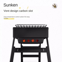 Nouveau modèle de barbecue au charbon de bois en acier inoxydable, moderne et minimaliste, portable, pliable, grande taille, détachable pour l'extérieur