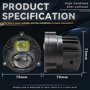 LELANPU <span class=keywords><strong>Moto</strong></span> Angel Eyes Zusatzscheinwerfer Motorrad ATV Parts Motorisé Car Fog Light Motorcycle LED Spotlight with Cooling Fan - Product Image 2