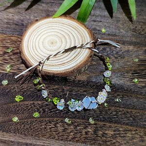 Bracciale di cristallo regolabile al quarzo con dichiarazione braccialetto di fiori romantico regalo <span class=keywords><strong>per</strong></span> <span class=keywords><strong>lei</strong></span> - Product Image 4