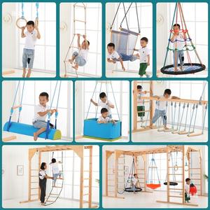 Équipement d'entraînement sensoriel intérieur/extérieur, jouet balançoire <span class=keywords><strong>suspendu</strong></span> pour l'éducation précoce avec câble aérien rotatif pour l'école et la maison - Product Image 4