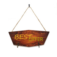 Ornements muraux suspendus en MDF décoratifs avec logo imprimé UV, artisanat en bois fait main, boîtes en MDF, enseignes murales, décoration intérieure, fleurs réutilisables