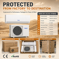 Climatiseur hybride solaire 18000 BTU à onduleur DC mural, ensemble complet, refroidissement, chauffage, batterie de secours, WIFI, usage domestique