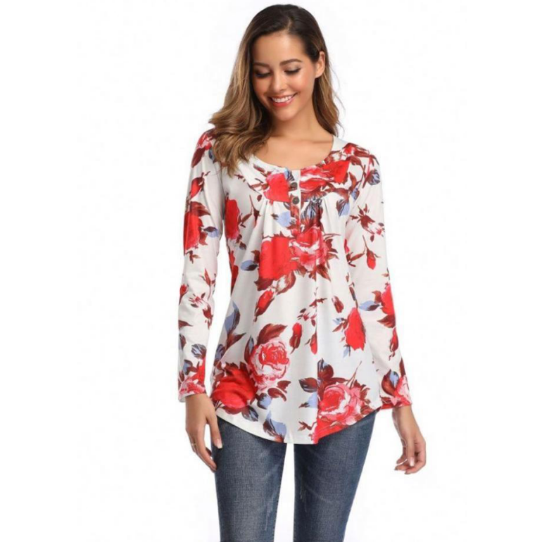 Blusas y Camisas para mujer | básica, manga corta, bordada, unicolor