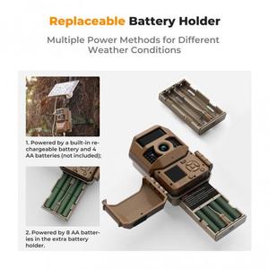 Caméra de chasse à enregistrement vidéo 2.7K, photos 24MP, angle PIR 120 degrés, étanche IP66-Options personnalisables pour tous les besoins - Product Image 4