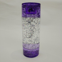 Tube sensoriel en acrylique à paillettes flottantes, remplissage personnalisé de sequins, ornement de bureau apaisant pour la réduction du stress