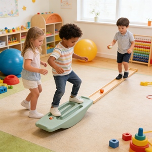 Équipement d'entraînement à l'équilibre en plastique pour enfants avec guide d'activités pour un jeu axé sur les objectifs <span class=keywords><strong>de</strong></span> développement - Product Image 1