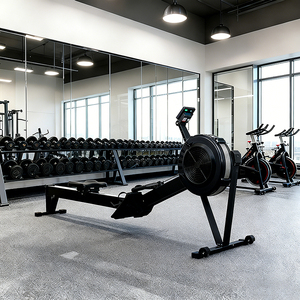 <span class=keywords><strong>Rameur</strong></span> d'air pliable avec moniteur numérique pour entraînement intensif en salle, utilisation commerciale et domestique, poids utilisateur maximum 150 kg - Product Image 1