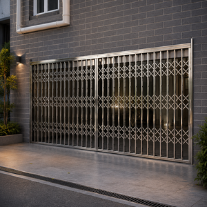 Grille de Sécurité Coulissante en Acier Inoxydable 304 Robuste Antirouille Verrouillable pour Entrepôt - Grille Antivol pour Fenêtre - Product Image 1