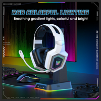 ONIKUMA GT806 Auriculares HIFI BT V5.4 Auriculares con cable Multimodo 2,4 GHz RGB Auriculares con cancelación de ruido Usb con micrófono