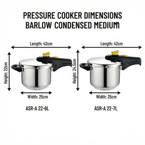 <span class=keywords><strong>Olla</strong></span> <span class=keywords><strong>a</strong></span> Presión de Acero Inoxidable E-TOP de 6/7 Cuartos de Galón con Cierre de una Mano, <span class=keywords><strong>Olla</strong></span> <span class=keywords><strong>a</strong></span> Presión Multifuncional para Cocina con Tapa de Vidrio - Product Image 2