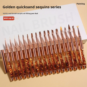 Pinceau à gel à tête plate professionnel pour la peinture d'ongles, idéal pour la manucure – Fournisseur - Product Image 2