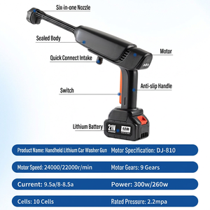 Customized high-pressure lithium battery <b>car</b> wash water gun, wireless home-use <b>car</b> wash and watering tool, <b>car</b> <b>washer</b> - Product Image 1