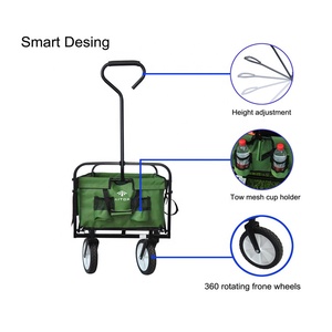 Collapsible Heavy Duty Garden Folding Multipurpose <strong>Trolley</strong> <strong>Cart</strong> Portable Camping Wagon Beach <strong>Cart</strong> for Outdoor - Product Image 4