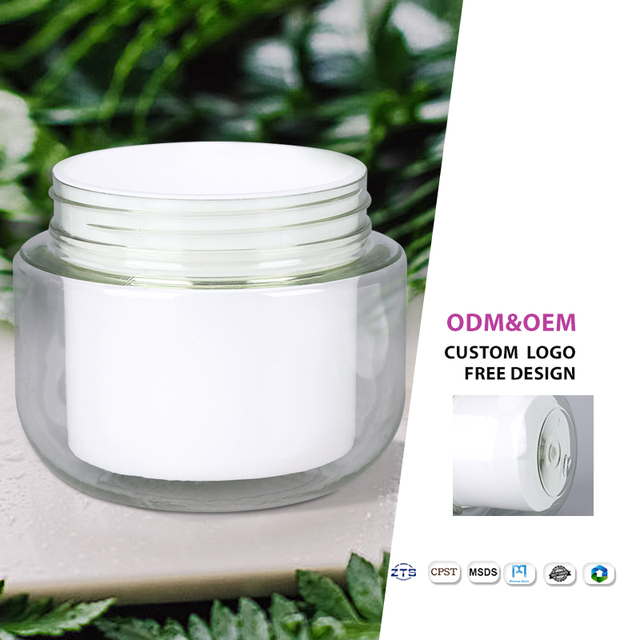 Luxury Refillable Empty Cosmetic Jar with Recycled PET Custom Color Lids for Skin Care & Loose Powder Sample Packaging