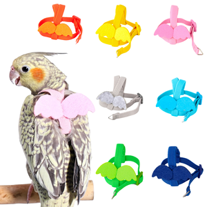 Guinzaglio per imbracatura per piccoli uccelli all'aperto corda per addestramento volante per pappagalli Anti-morso regolabile per Budgie Sun Conure - Product Image 1