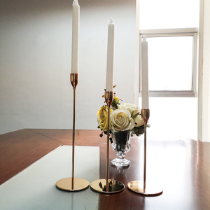 <strong>Brass</strong> <strong>Candlesticks</strong> and Metal Wedding Centerpiece Candle Holders - Product Image 6
